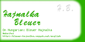 hajnalka bleuer business card